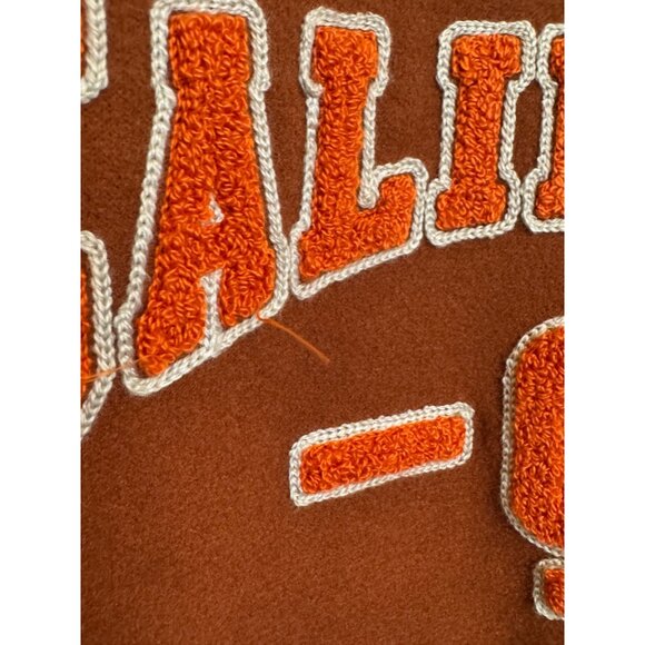 Forever 21 Varsity Jacket Women S Brown & Cream - Picture 10 of 13